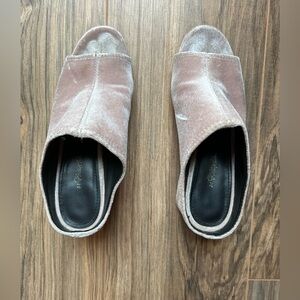 3.1 Phillip Lim Velvet Mules in Soft Pink